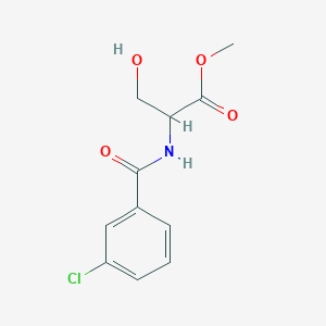 molecular formula C11H12ClNO4 B8489133 2-(3-Chloro-benzoylamino)-3-hydroxy-propionic acid methyl ester 