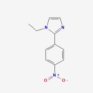 molecular formula C11H11N3O2 B8489160 4-(1-Ethyl-imidazol-2-yl)-nitrobenzene 