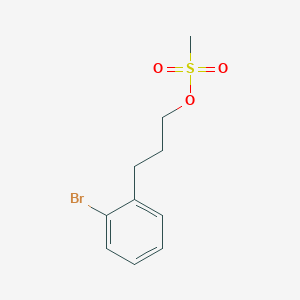 molecular formula C10H13BrO3S B8489207 3-(2-Bromophenyl)propyl methanesulfonate 