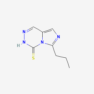 molecular formula C8H10N4S B8489211 6-n-Propyl-imidazo[1,5-d]-as-triazine-4(3H)-thione 