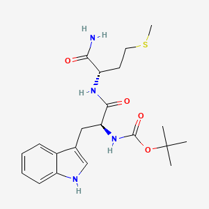 molecular formula C21H30N4O4S B8489213 N-(tert-Butoxycarbonyl)-L-tryptophyl-L-methioninamide CAS No. 53032-38-5