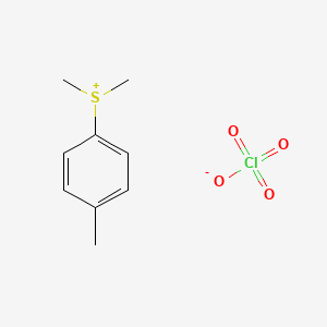 molecular formula C9H13ClO4S B8489214 Dimethyl(4-methylphenyl)sulfanium perchlorate CAS No. 29913-34-6