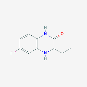 molecular formula C10H11FN2O B8489239 3-ethyl-6-fluoro-3,4-dihydro-1H-quinoxalin-2-one 