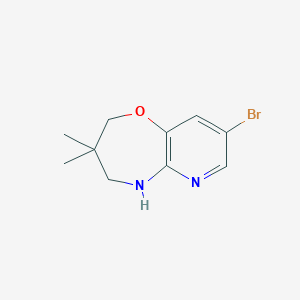 molecular formula C10H13BrN2O B8489243 8-Bromo-3,3-dimethyl-2,3,4,5-tetrahydropyrido[3,2-b][1,4]oxazepine 