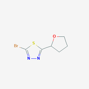molecular formula C6H7BrN2OS B8489250 2-Bromo-5-(tetrahydro-furan-2-yl)-[1,3,4]thiadiazole 