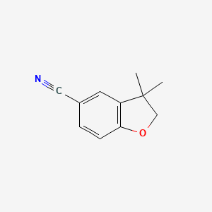 molecular formula C11H11NO B8489256 5-Cyano-2,3-dihydro-3,3-dimethylbenzofuran 