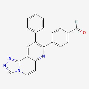 molecular formula C22H14N4O B8489289 4-(9-Phenyl[1,2,4]triazolo[3,4-f][1,6]naphthyridin-8-yl)benzaldehyde CAS No. 917363-87-2
