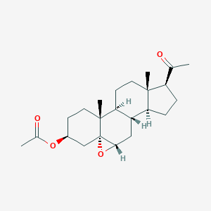 molecular formula C23H34O4 B084893 5alpha-Pregnan-20-one,6alpha-epoxy-3beta-hydroxy-, acetate CAS No. 14148-09-5