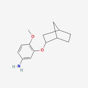 molecular formula C14H19NO2 B8489304 3-(Bicyclo[2.2.1]heptan-2-yloxy)-4-methoxyaniline 