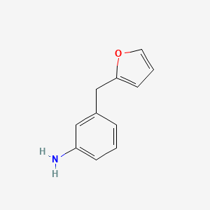 molecular formula C11H11NO B8489321 3-(Furan-2-ylmethyl)aniline 