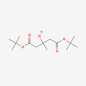 molecular formula C14H26O5 B8489338 Di-tert-butyl 3-hydroxy-3-methylpentanedioate CAS No. 89622-82-2