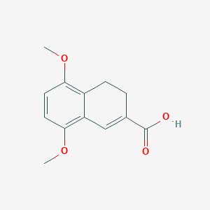 molecular formula C13H14O4 B8489340 5,8-Dimethoxy-3,4-dihydronaphthalene-2-carboxylic acid CAS No. 68569-96-0