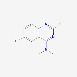 molecular formula C10H9ClFN3 B8489368 (2-Chloro-6-fluoro-quinazolin-4-yl)-dimethylamine 