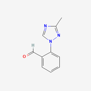 molecular formula C10H9N3O B8489373 2-(3-Methyl-1,2,4-triazol-1-yl)-benzaldehyde 