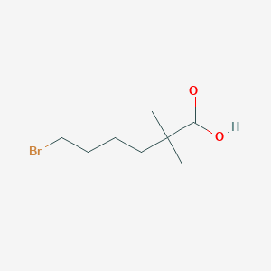 molecular formula C8H15BrO2 B8489385 6-Bromo-2,2-dimethylhexanoic acid 