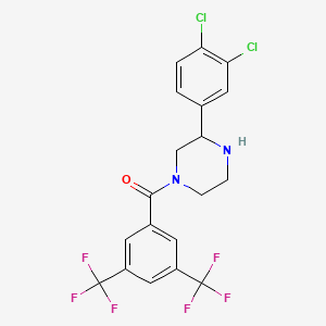 [3,5-Bis(trifluoromethyl)phenyl][3-(3,4-dichlorophenyl)piperazin-1-yl]methanone