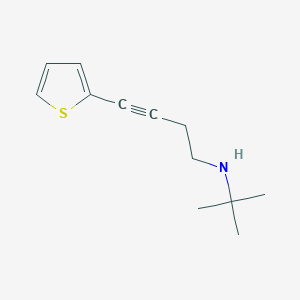 molecular formula C12H17NS B8489411 N-tert-butyl-4-(thiophen-2-yl)but-3-yn-1-amine 