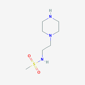molecular formula C7H17N3O2S B8489436 N-[2-(1-Piperazinyl)ethyl]methanesulfonamide CAS No. 940062-20-4