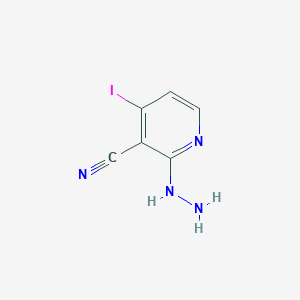 molecular formula C6H5IN4 B8489440 2-Hydrazino-4-iodonicotinonitrile 