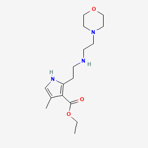 molecular formula C16H27N3O3 B8489460 4-methyl-2-[2-(2-morpholin-4-yl-ethylamino)-ethyl]-1H-pyrrole-3-carboxylic acid ethyl ester 