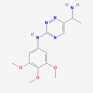 6-((1S)-1-Aminoethyl)-N-(3,4,5-trimethoxyphenyl)-1,2,4-triazin-3-amine
