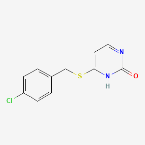 2(1H)-Pyrimidinone, 6-[[(4-chlorophenyl)methyl]thio]-