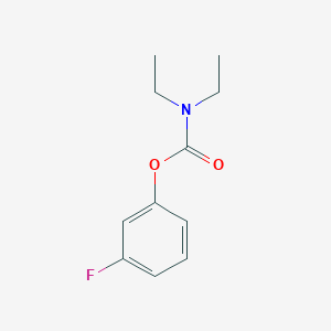 molecular formula C11H14FNO2 B8489501 Diethylcarbamic acid 3-fluorophenyl ester 