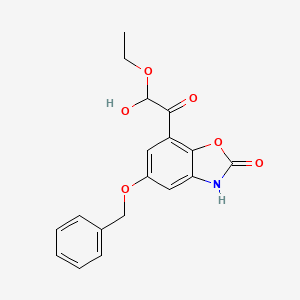 molecular formula C18H17NO6 B8489522 5-(Benzyloxy)-7-[ethoxy(hydroxy)acetyl]-1,3-benzoxazol-2(3H)-one CAS No. 861841-91-0