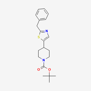 molecular formula C20H26N2O2S B8489587 1-t-Butyloxycarbonyl-4-(2-benzylthiazol-5-yl)piperidine 