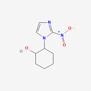 molecular formula C9H13N3O3 B8489621 2-(2-Nitro-1H-imidazol-1-yl)cyclohexan-1-ol CAS No. 88135-10-8