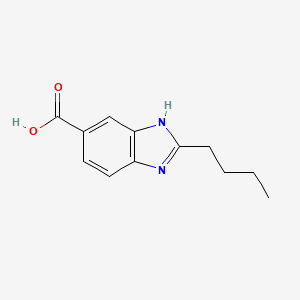 molecular formula C12H14N2O2 B8489649 2-n-Butyl-benzimidazole-5-carboxylic acid 