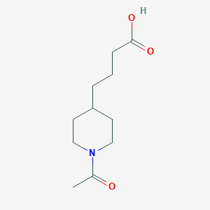 molecular formula C11H19NO3 B8489656 4-(1-Acetyl-4-piperidinyl)butyric acid 