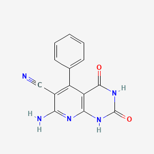 7-Amino-2,4-dihydroxy-5-phenylpyrido[2,3-d]pyrimidine-6-carbonitrile