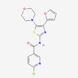 2-Chloro-N-[4-(2-furyl)-5-morpholinothiazol-2-yl]pyridine-5-carboxamide