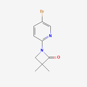 molecular formula C10H11BrN2O B8489692 1-(5-Bromo-pyridin-2-yl)-3,3-dimethyl-azetidin-2-one 