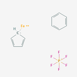 molecular formula C11H11F6FeP B084897 eta-Benzene(eta-cyclopentadienyl)iron hexafluorophosphate CAS No. 12176-31-7