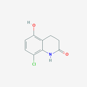 molecular formula C9H8ClNO2 B8489700 8-Chloro-5-hydroxy-3,4-dihydrocarbostyril 