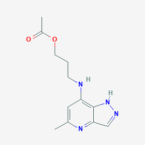 1-Propanol,3-[(5-methyl-1h-pyrazolo[4,3-b]pyridin-7-yl)amino]-,1-acetate