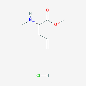 molecular formula C7H14ClNO2 B8489842 (S)-methyl 2-(methylamino)pent-4-enoate hydrochloride 