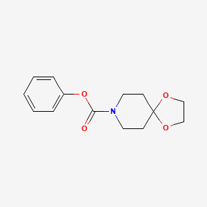 molecular formula C14H17NO4 B8489858 Phenyl 1,4-dioxa-8-azaspiro[4.5]decane-8-carboxylate 