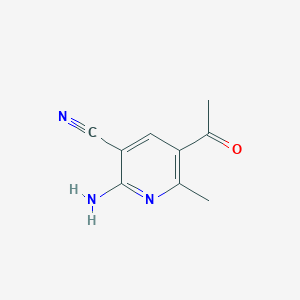 molecular formula C9H9N3O B8489886 5-Acetyl-2-amino-3-cyano-6-methyl-pyridine CAS No. 121348-14-9