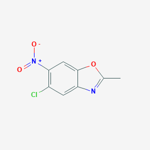 molecular formula C8H5ClN2O3 B084899 5-Chloro-2-methyl-6-nitro-1,3-benzoxazole CAS No. 13452-16-9