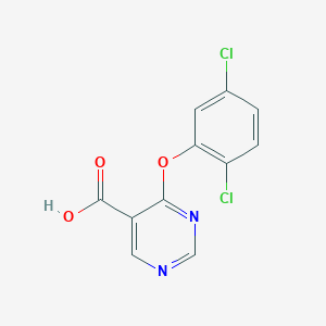 molecular formula C11H6Cl2N2O3 B8489924 4-(2,5-Dichloro-phenoxy)-pyrimidine-5-carboxylic acid 