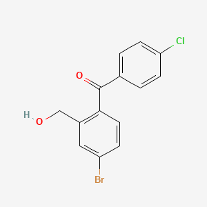 molecular formula C14H10BrClO2 B8489938 [4-Bromo-2-(hydroxymethyl)phenyl](4-chlorophenyl)methanone CAS No. 64169-35-3