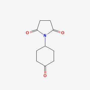 molecular formula C10H13NO3 B8489945 1-(4-Oxocyclohexyl)pyrrolidine-2,5-dione 