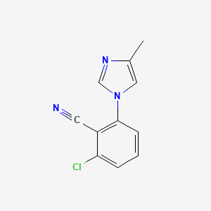 molecular formula C11H8ClN3 B8489956 2-Chloro-6-(4-methyl-imidazol-1-yl)-benzonitrile 
