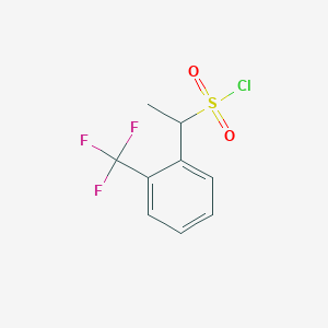 molecular formula C9H8ClF3O2S B8489965 1-(2-Trifluoromethyl-phenyl)-ethanesulfonyl chloride 