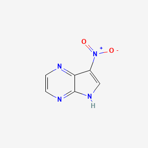 molecular formula C6H4N4O2 B8489980 7-nitro-5H-pyrrolo[2,3-b]pyrazine 