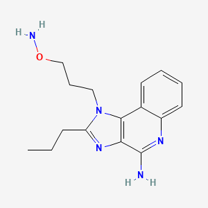 molecular formula C16H21N5O B8489992 1H-Imidazo[4,5-c]quinolin-4-amine, 1-[3-(aminooxy)propyl]-2-propyl- CAS No. 847436-33-3