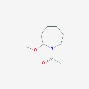 molecular formula C9H17NO2 B8490073 1-Acetyl-2-methoxyhexahydroazepine 